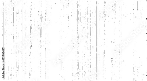 Monochrome texture composed of irregular graphic elements. Distressed uneven grunge background. Abstract vector illustration. Overlay for interesting effect and depth. Isolated on white background.