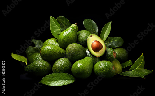 Group of tasty green avocados © maiecka