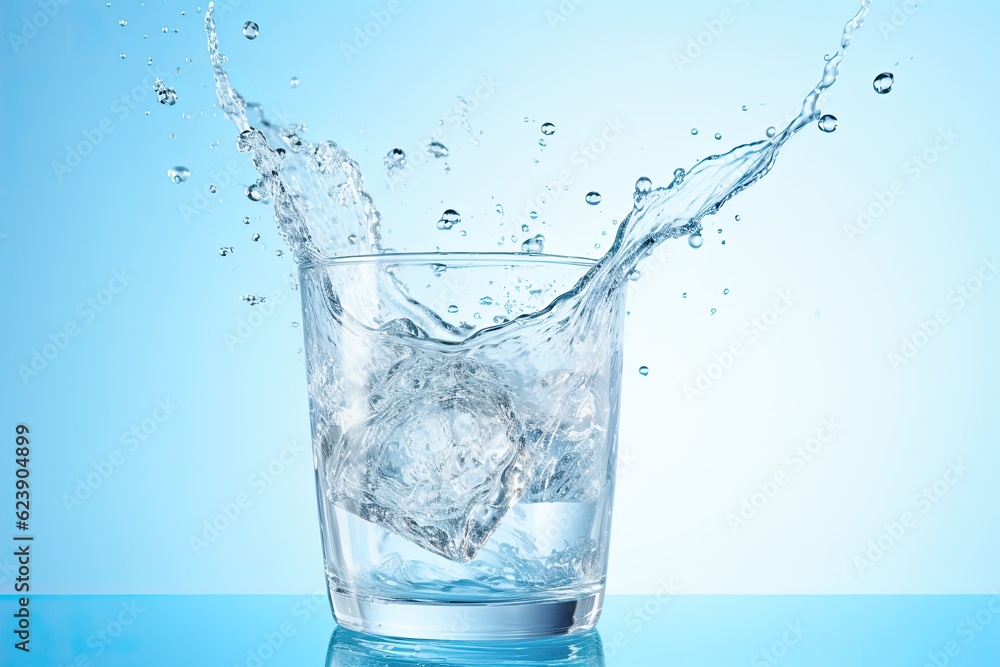 Glass with water. Illustration AI Generative.. Glass with water. Illustration AI Generative..