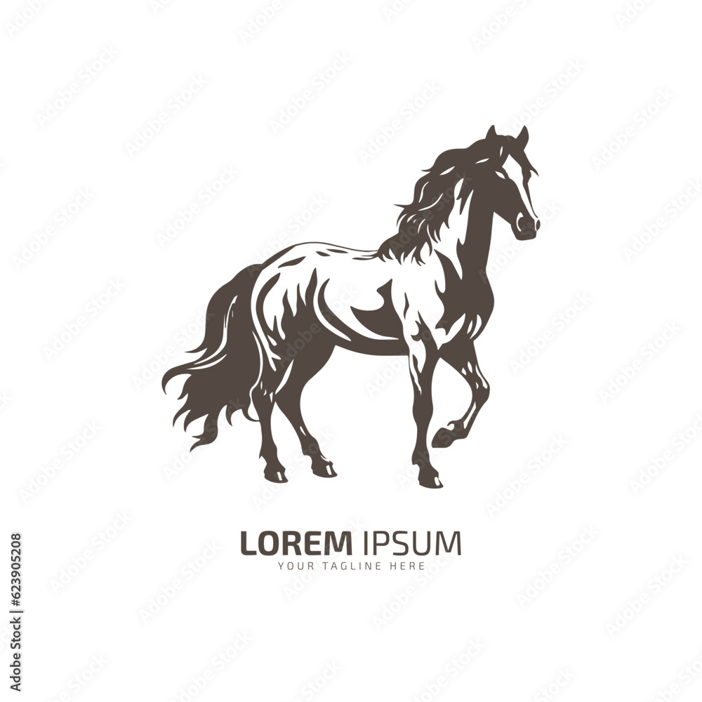 horse logo icon vector illustration design illustration template silhouette isolated symbol