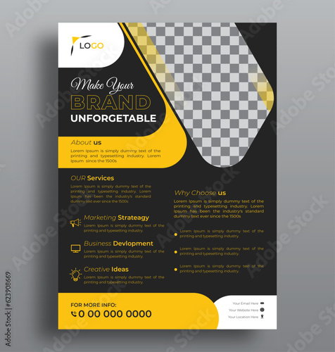 corporate modern business flyer design vector template