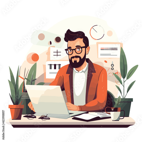 accounting vector flat minimalistic isolated illustration