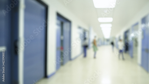 Abstract Blur Corridor of the Hospital