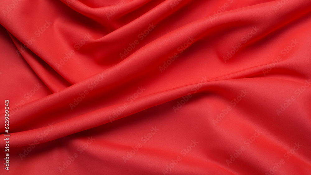 Red Silk Fabric Background Red Silk Fabric Background