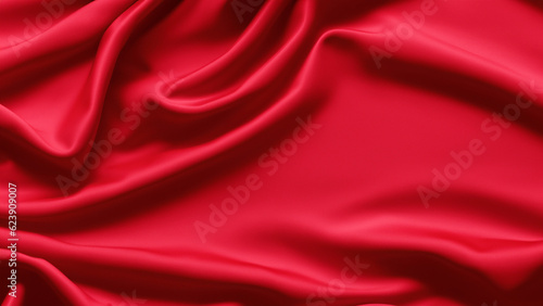 Red Silk Fabric Background