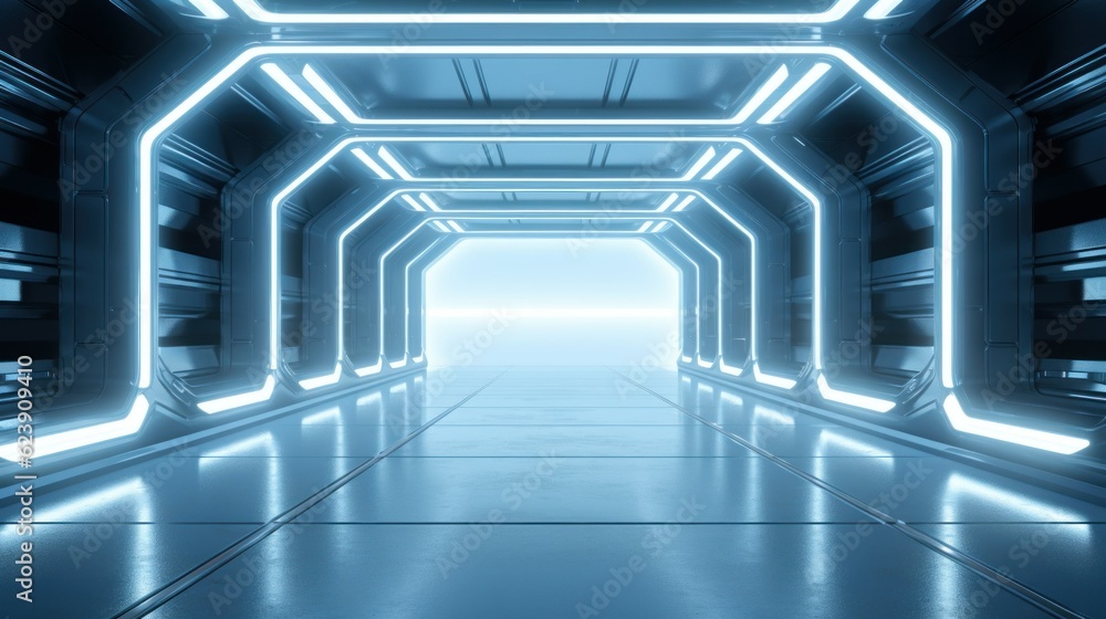 Fototapeta premium Futuristic Minimalist Framed Art Mockup