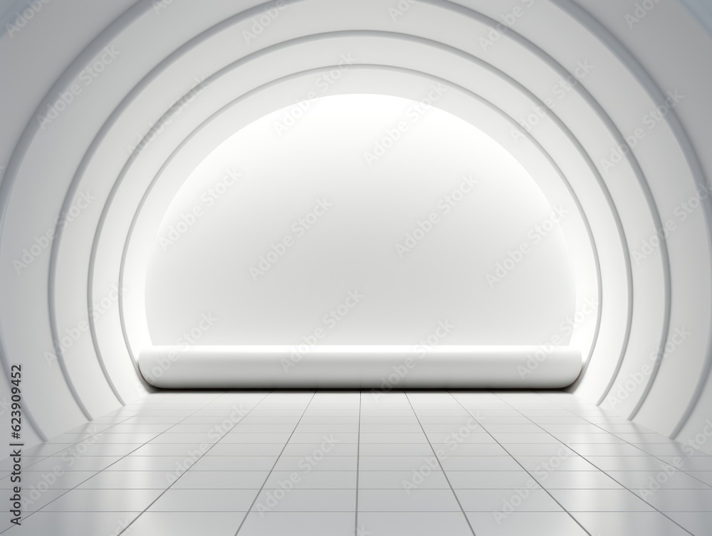 Fototapeta premium Futuristic Minimalist Framed Art Mockup
