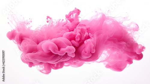 Transparent pink smoke cloud isolated - Generative AI © mr_marcom