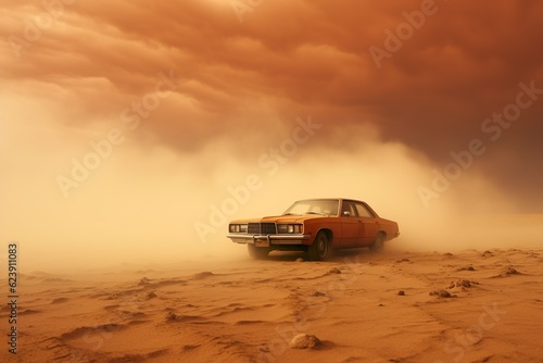 Sandstorm in the desert   Generative AI © Kay