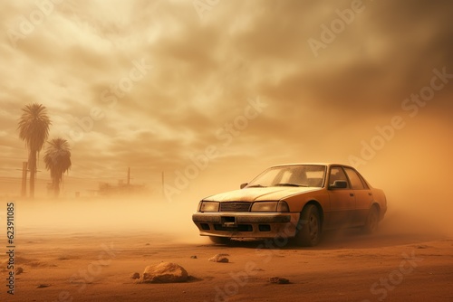 Sandstorm in the desert   Generative AI © Kay