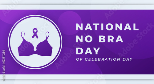 National No Bra Day Celebration Vector Design Illustration for Background, Poster, Banner, Advertising, Greeting Card