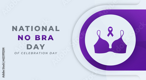 National No Bra Day Celebration Vector Design Illustration for Background, Poster, Banner, Advertising, Greeting Card