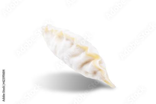 Uncooked dumplings on a white isolated background