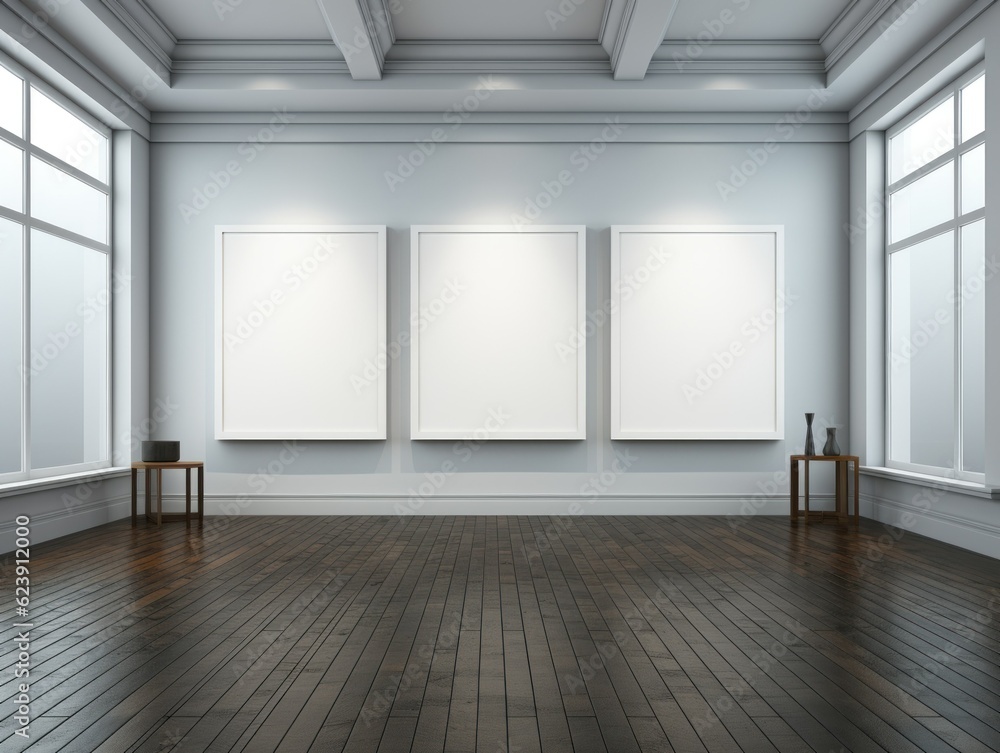 Fototapeta premium Futuristic AI-Generated Wall Art Mockup