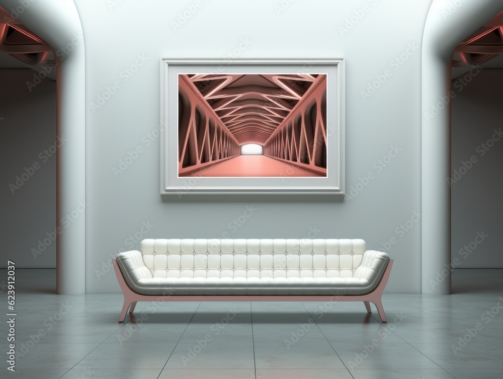Fototapeta premium Futuristic AI-Generated Wall Art Mockup