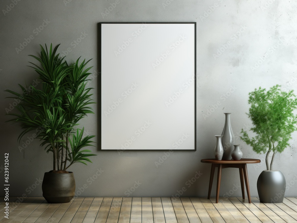 AI-Driven Minimalist Wall Art Mockup AI-Driven Minimalist Wall Art Mockup