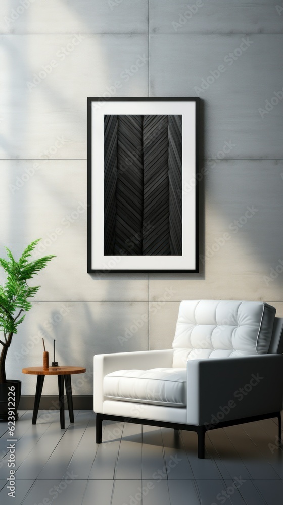 Fototapeta premium AI-Driven Minimalist Wall Art Mockup