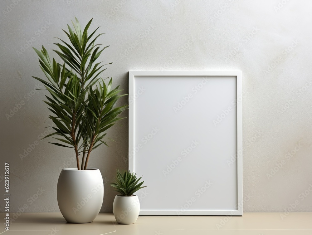Fototapeta premium AI-Inspired Framed Minimalistic Wall Art