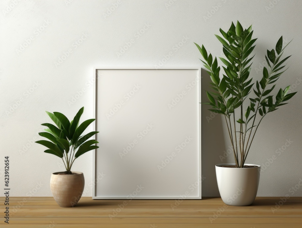 Fototapeta premium Minimalistic AI-Generated Wall Art Mockup