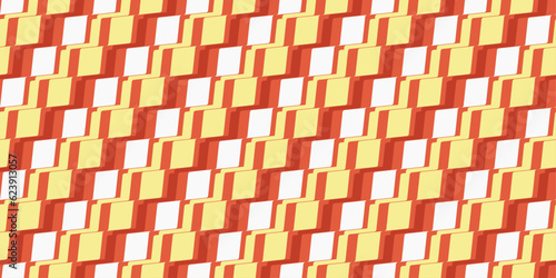 Diagonal red-yellow ladder. For prints and seamless coverings such as wallpapers, cushions, packaging.
