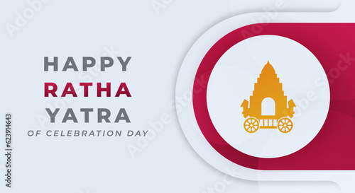 Happy Ratha Yatra Celebration Vector Design Illustration for Background, Poster, Banner, Advertising, Greeting Card