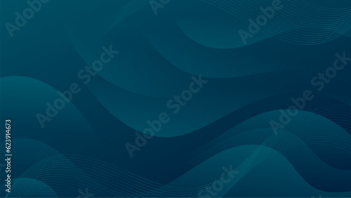 Abstract Gradient Dark Green liquid background. Modern background design. Dynamic Waves. Fluid shapes composition. Fit for website, banners, brochure, posters © aqilah