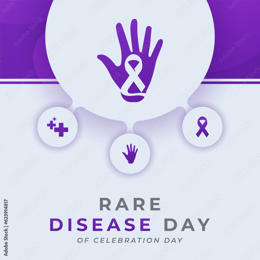 Rare Disease Day Celebration Vector Design Illustration for Background, Poster, Banner, Advertising, Greeting Card Rare Disease Day Celebration Vector Design Illustration for Background, Poster, Banner, Advertising, Greeting Card