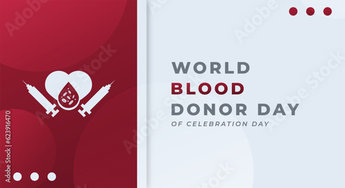 World Blood Donor Day Celebration Vector Design Illustration for Background, Poster, Banner, Advertising, Greeting Card