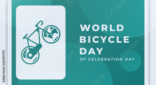 World Bicycle Day Celebration Vector Design Illustration for Background, Poster, Banner, Advertising, Greeting Card