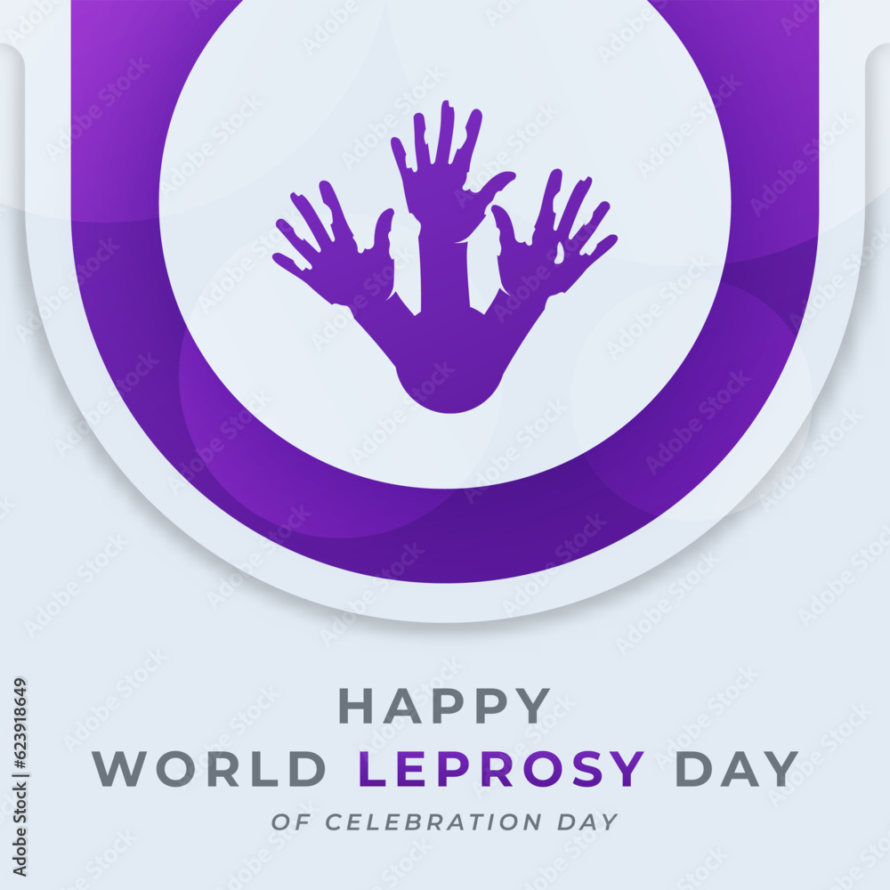 Obraz premium World Leprosy Day Celebration Vector Design Illustration for Background, Poster, Banner, Advertising, Greeting Card