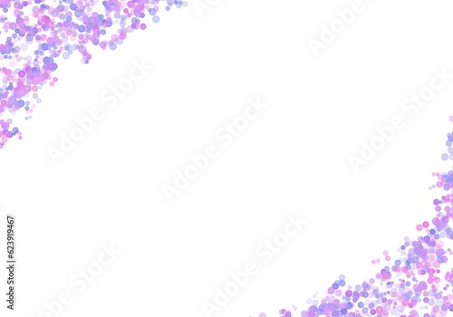 Abstract background with pink and purple confetti. Place for