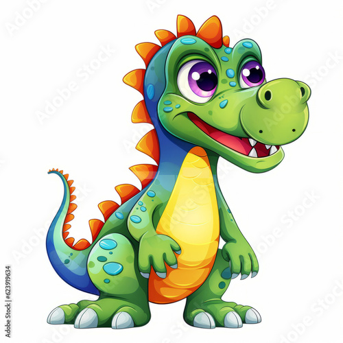 Fantasy Friends: Fun Dino, Happy Dragon & Tyrannosaur | Comical Gecko, Crocodile in Green Fantasy