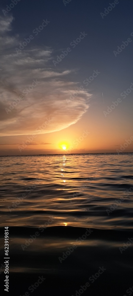 sunset over the sea sunset over the sea