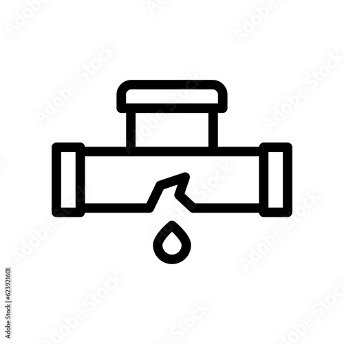 leak line icon illustration vector graphic. Simple element illustration vector graphic, suitable for app, websites, and presentations isolated on white background
