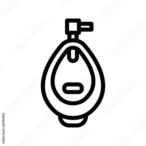 urinal line icon illustration vector graphic. Simple element illustration vector graphic, suitable for app, websites, and presentations isolated on white background