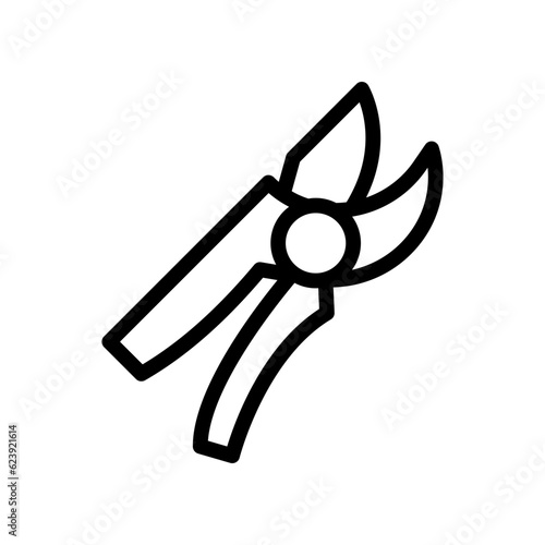 pruning shears line icon illustration vector graphic. Simple element illustration vector graphic, suitable for app, websites, and presentations isolated on white background