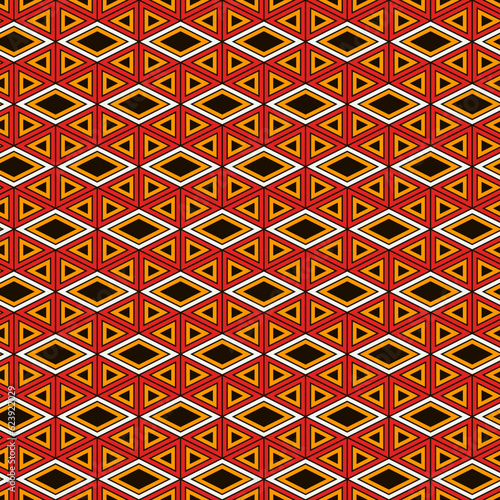 Ethnic, tribal seamless surface pattern. Native americans style background. Repeated diamond, triangles ornament. Geometric figures motif. Boho chic digital paper, textile print. Modern geo wallpaper.