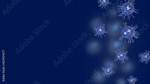 The coronavirus for sci or medical concept 3d rendering