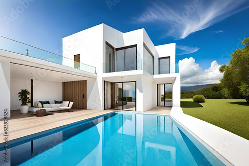 modern villa with pool © Beste stock