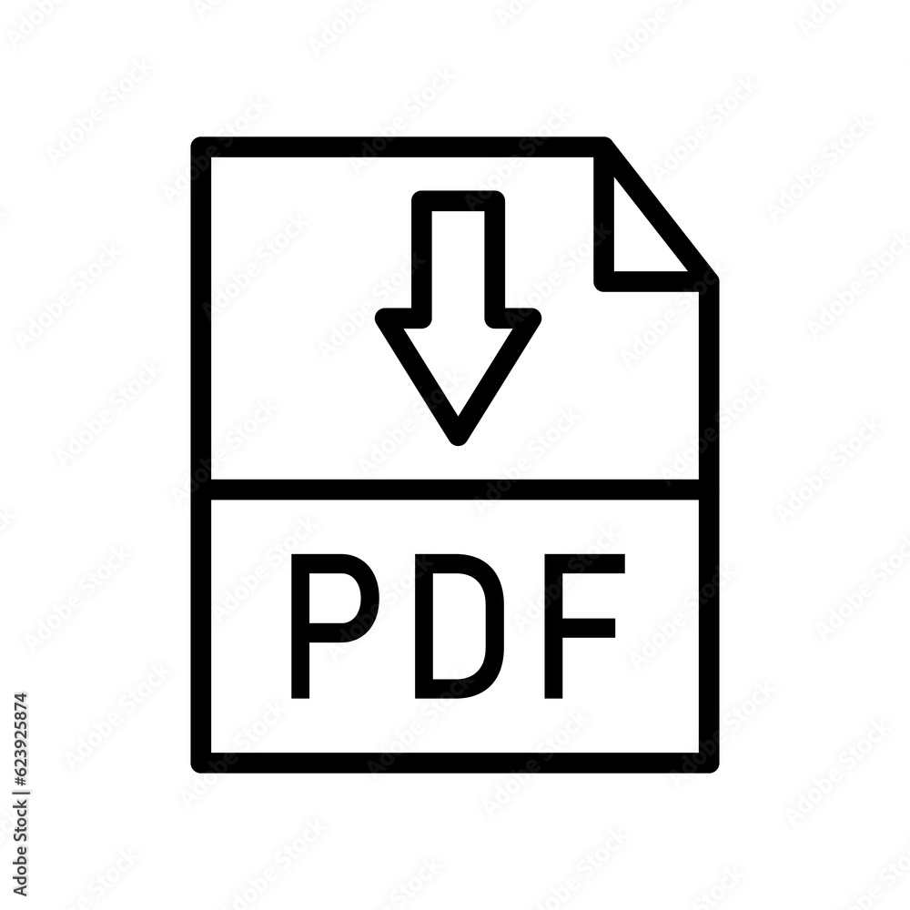 PDF icon isolated on background PDF icon isolated on background