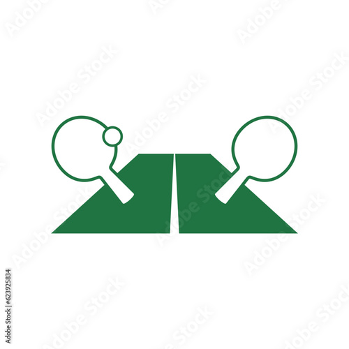 Pingpong table tennis sport logo design