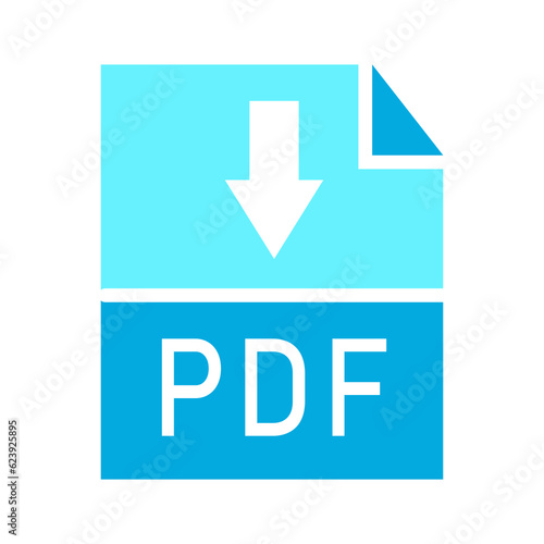 PDF icon isolated on background