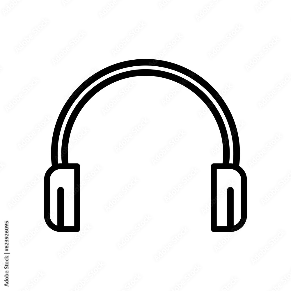 Headset icon vector isolated Headset icon vector isolated