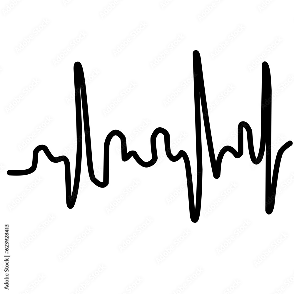 Fototapeta premium Vector Illustration Of Ecg Heart Rhythm 