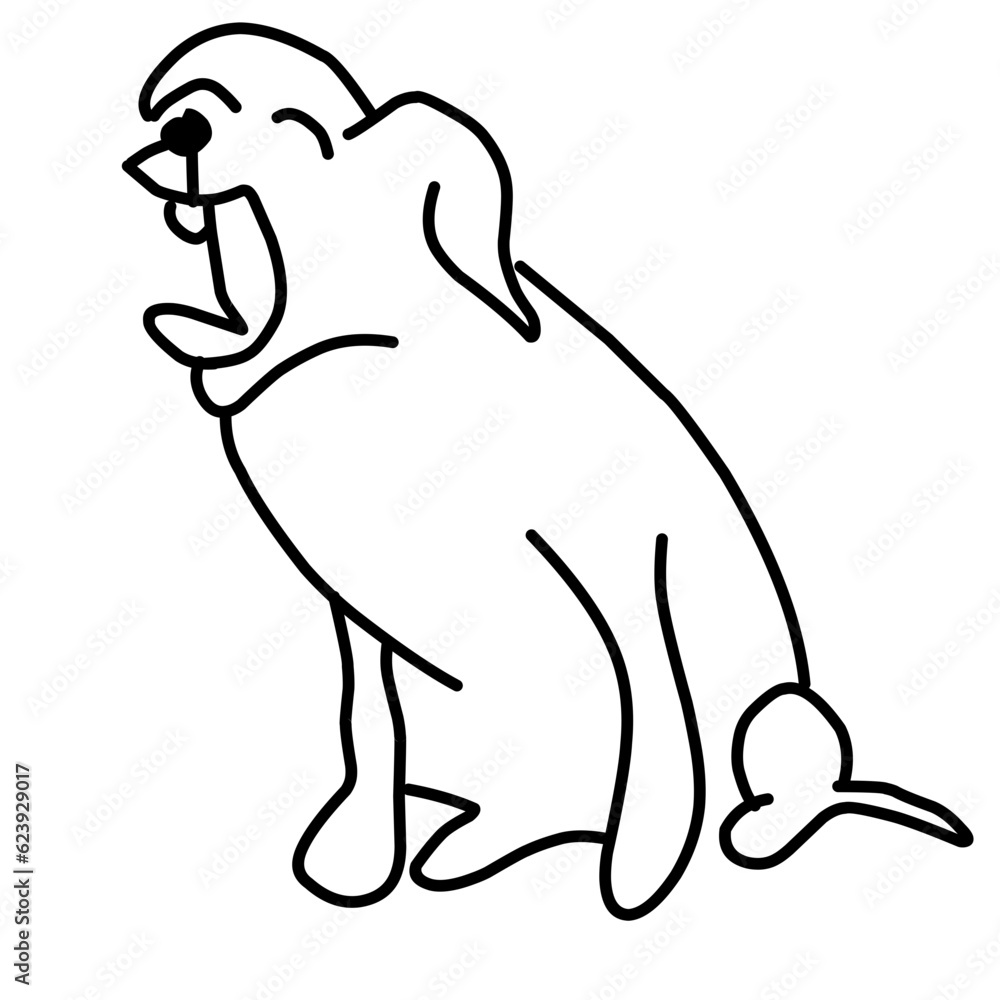 Hand Drawn Cute Dogs Doodles Set Hand Drawn Cute Dogs Doodles Set