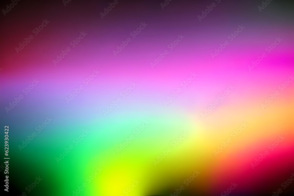 color blurred abstract gradient, grainy background, glowing light. Neon colors flow, grainy texture effect, color gradient background blurred