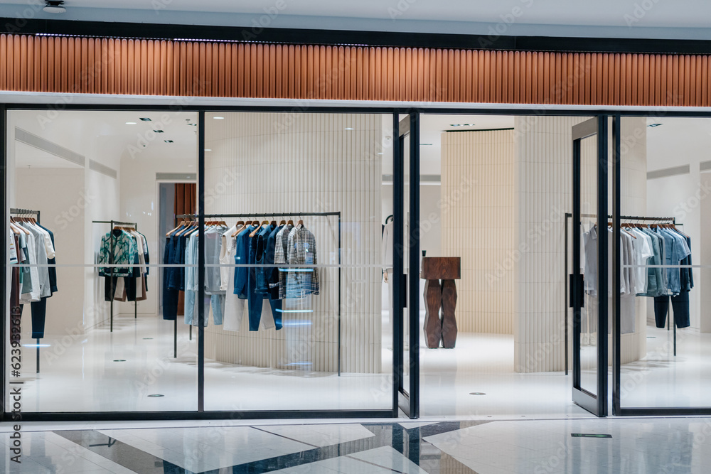 clothes store in shopping mall