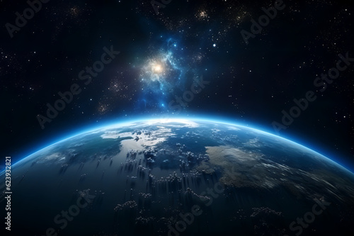 Luminescent Globe: Earth's Enchanting Nighttime Splendor in the Vastness of Space