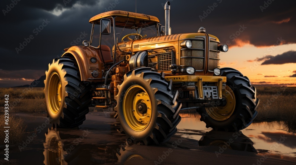 Fototapeta premium Agricultural tractor