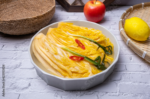 Korean traditional food white kimchi - water kimchi